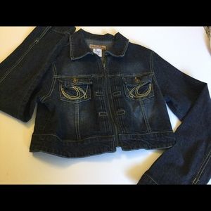 Paris Blue Cropped Jean Jacket